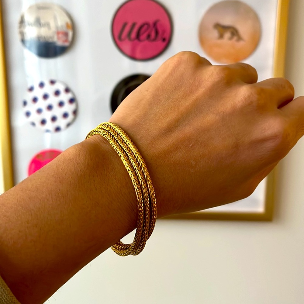 Gold plated multi strand bracelet